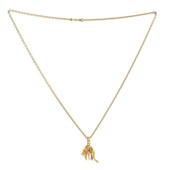[Hermes] Hermes Kelly Cadena Diamond Necklace Pendant 750WG K18 White Gold 9.4g [Used] [Authenticated and Guaranteed Authentic] 214107